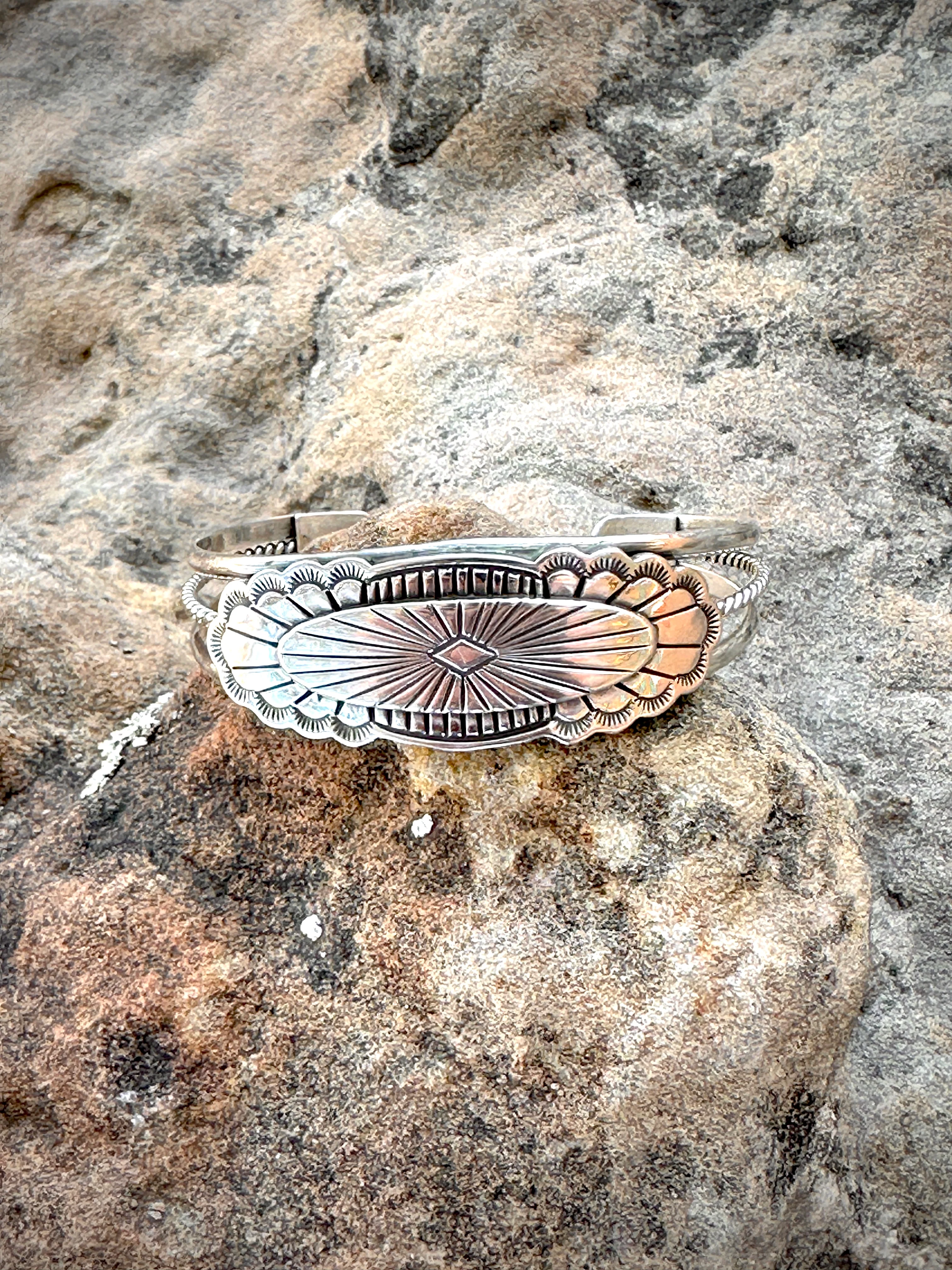 Game Changer Sterling Silver Stamped Cuff - Image 3