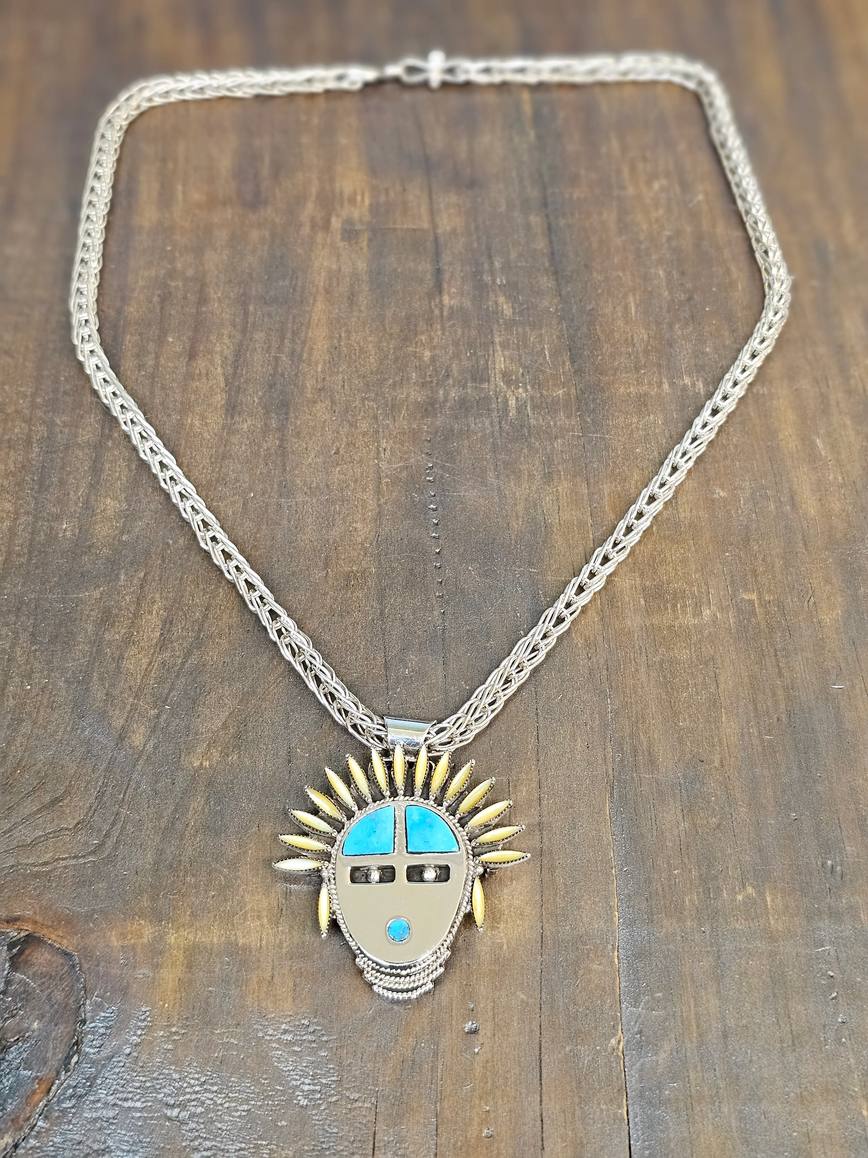 Stone Set Turquoise Kachina Necklace - Image 2