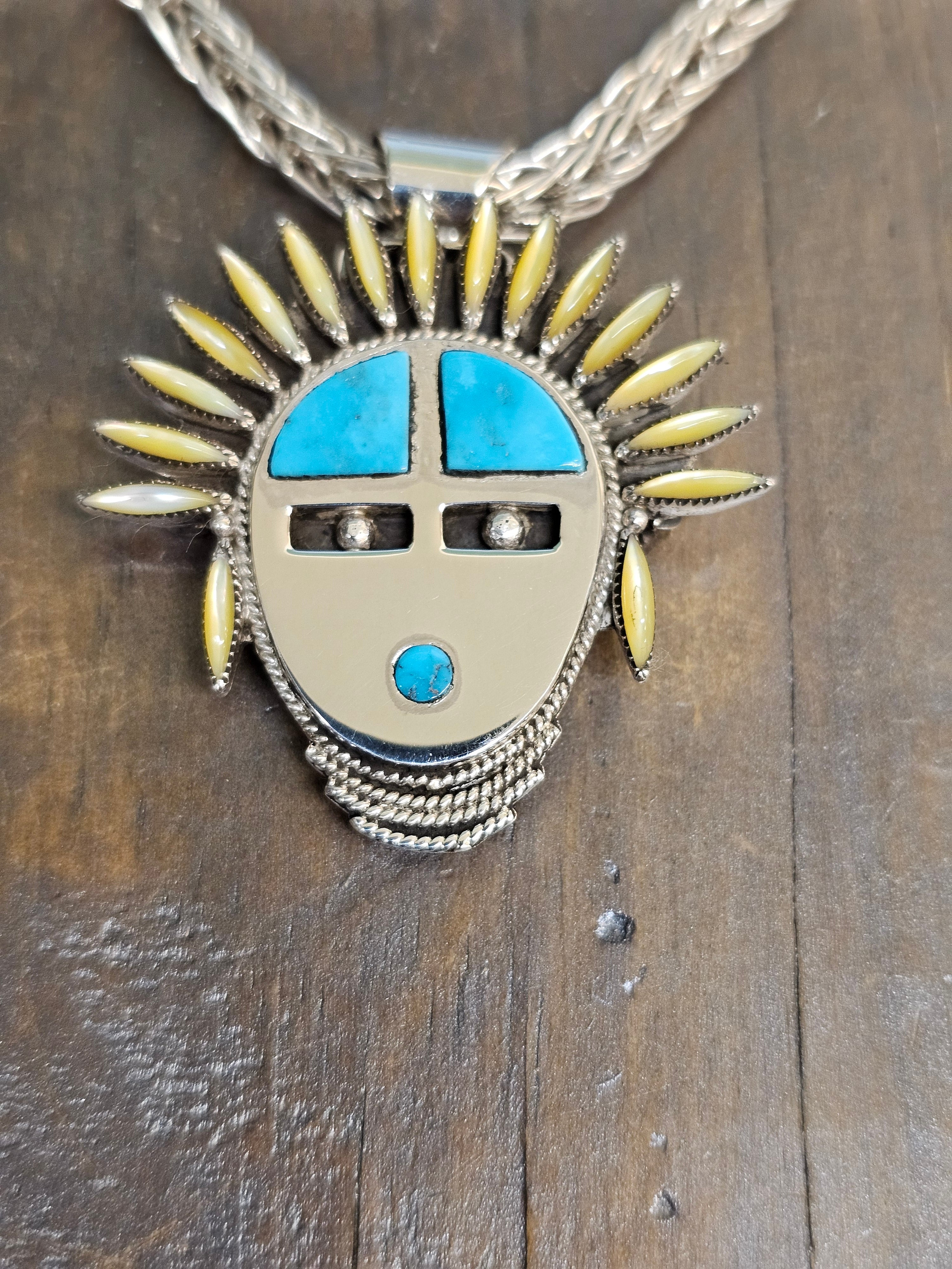Stone Set Turquoise Kachina Necklace - Image 3