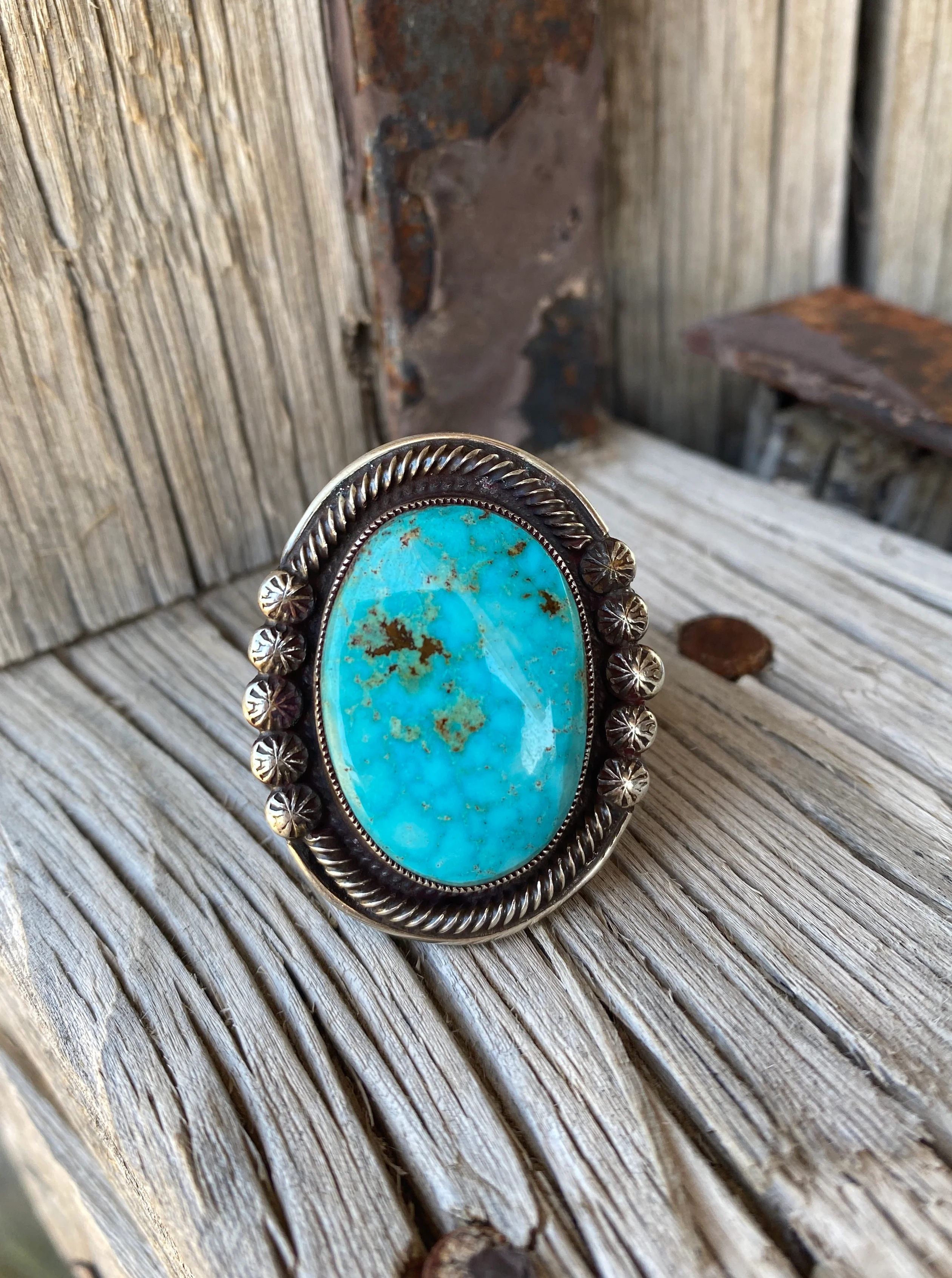 Stunner Turquoise Cuff and Ring Set From The Rodgers Collection - Image 3