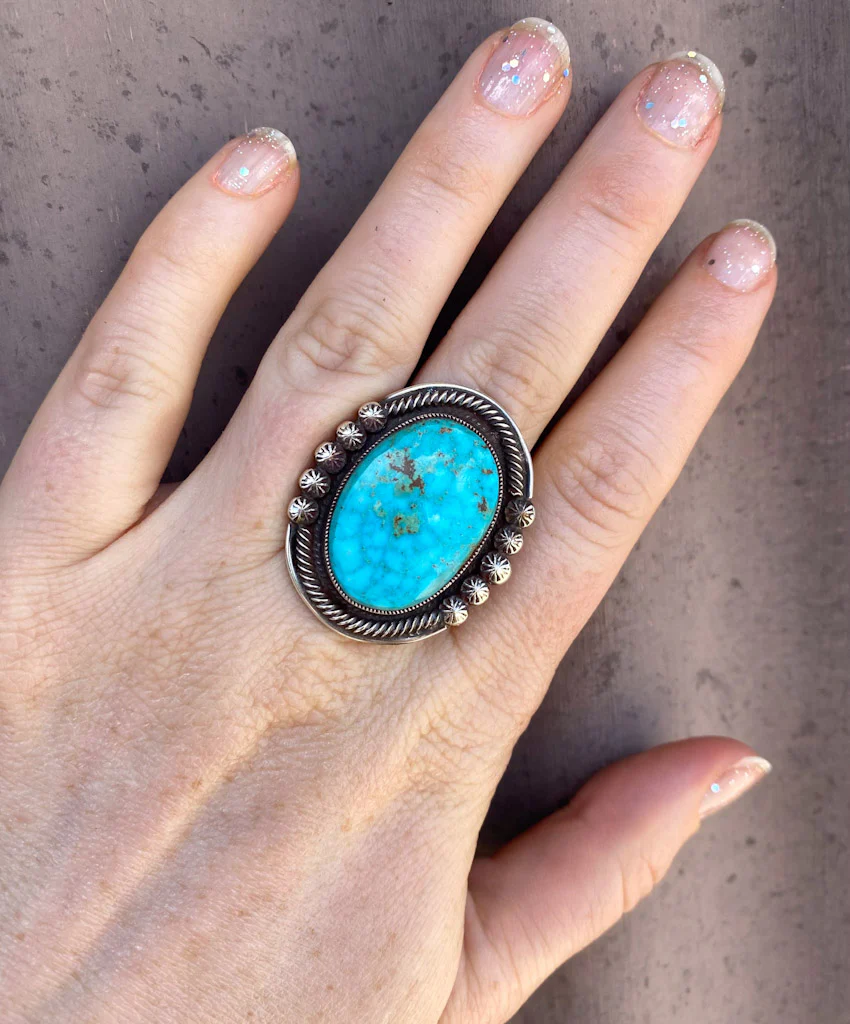 Stunner Turquoise Cuff and Ring Set From The Rodgers Collection - Image 5