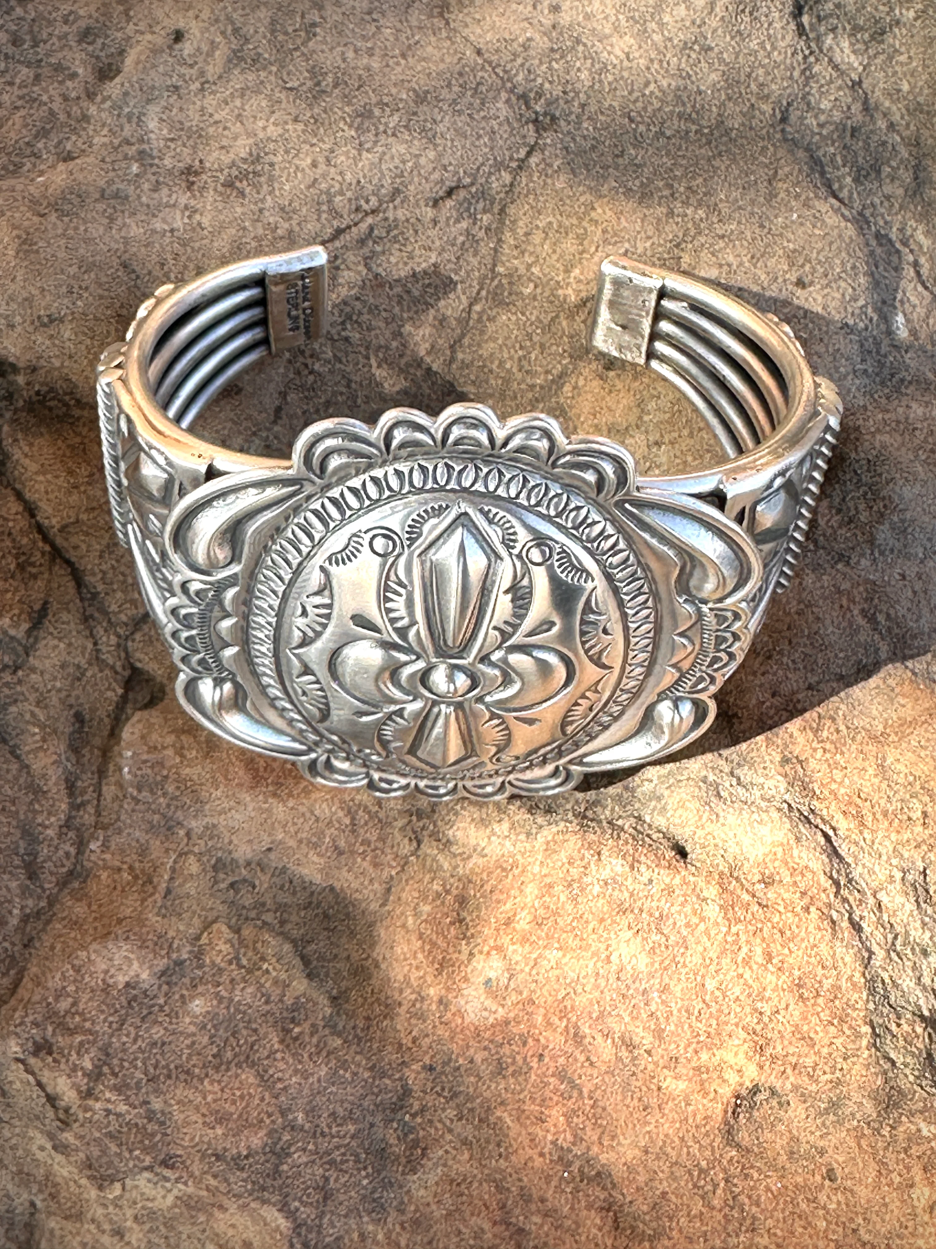 Sunshine of Your Love Sterling Silver Concho Cuff - Image 2