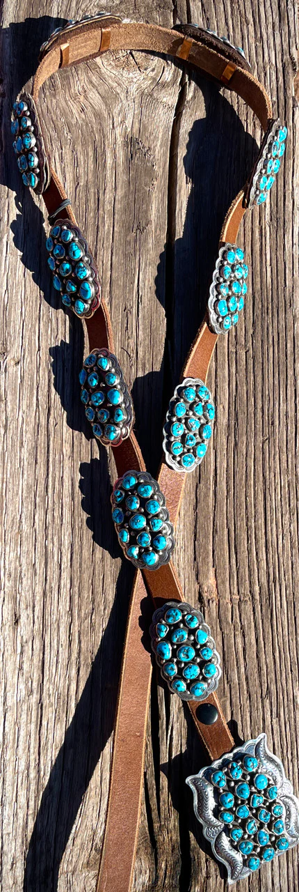 Take Me To The NFR Concho Belt Set with Sleeping Beauty Turquoise - Image 4