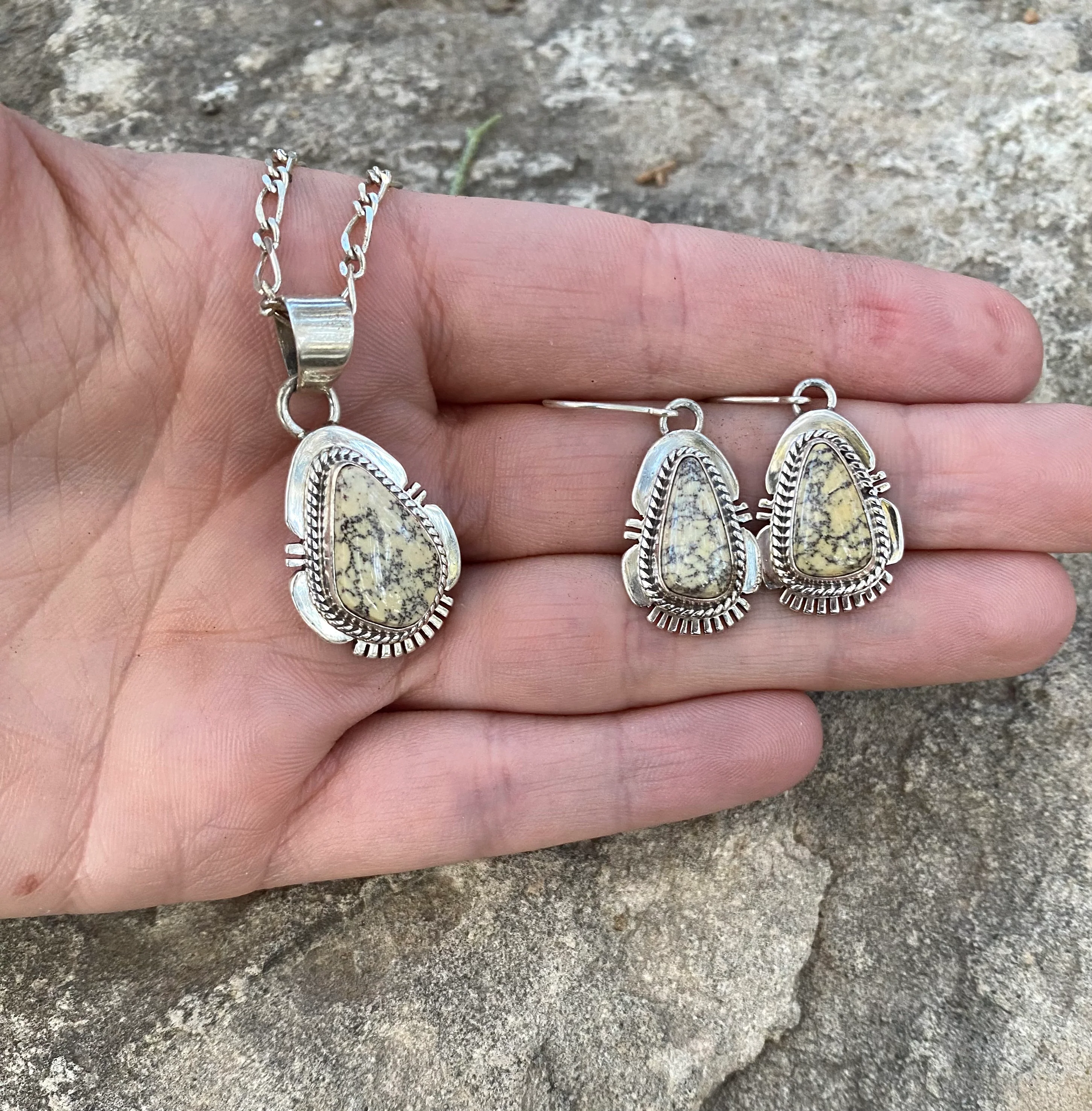 Teardrop White Buffalo Set From The Rodgers Collection - Image 2
