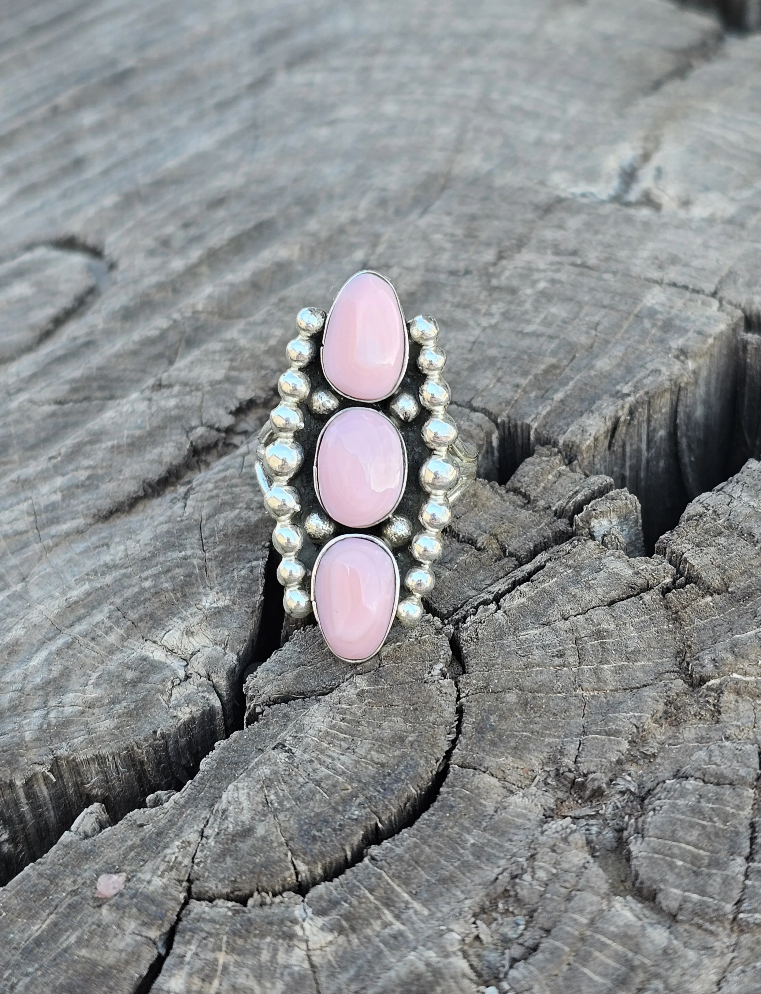 Third Charm Pink Conch Shell Ring