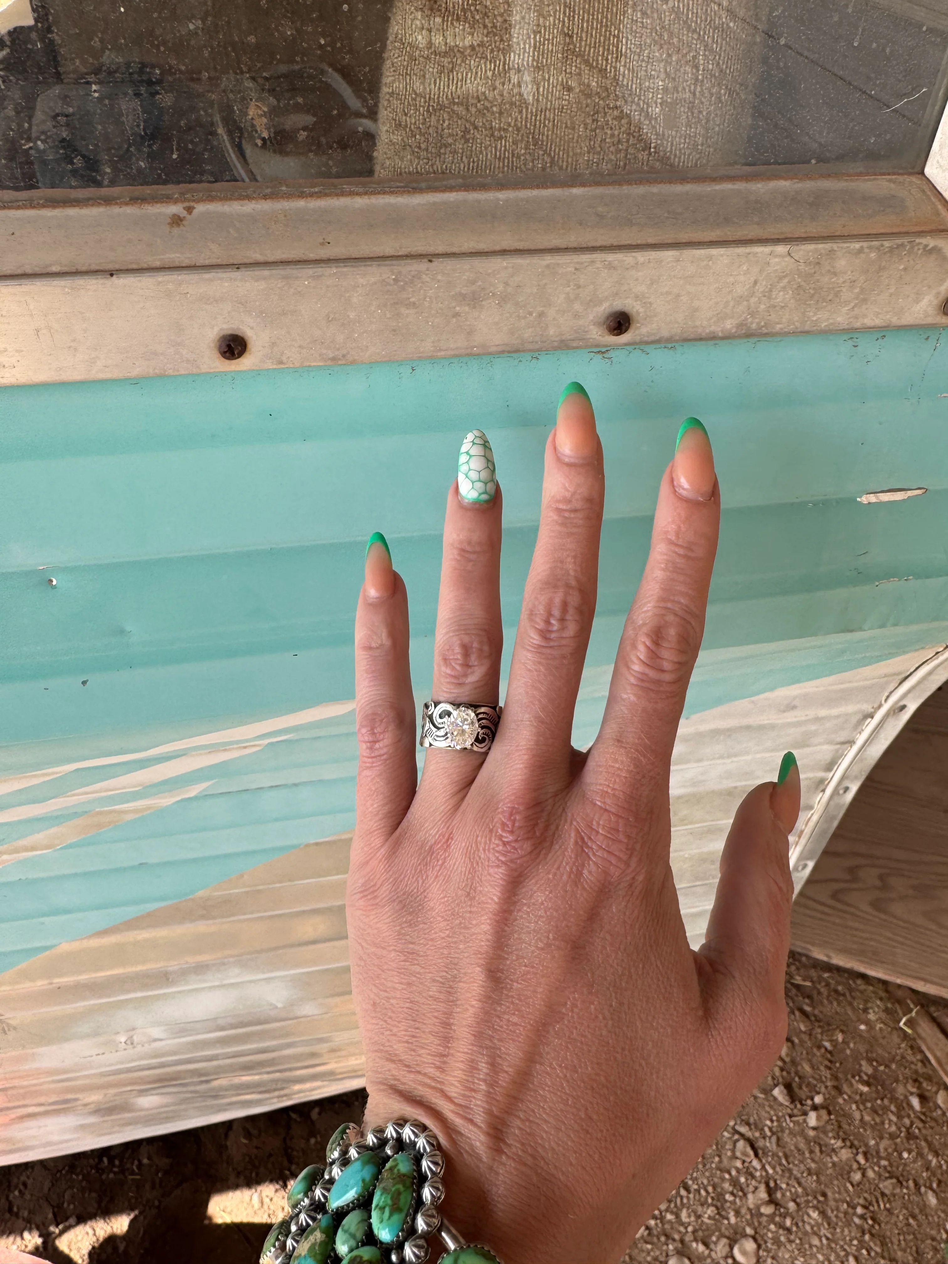 Totally Tooled Moissanite Sterling Silver RIng - Image 6