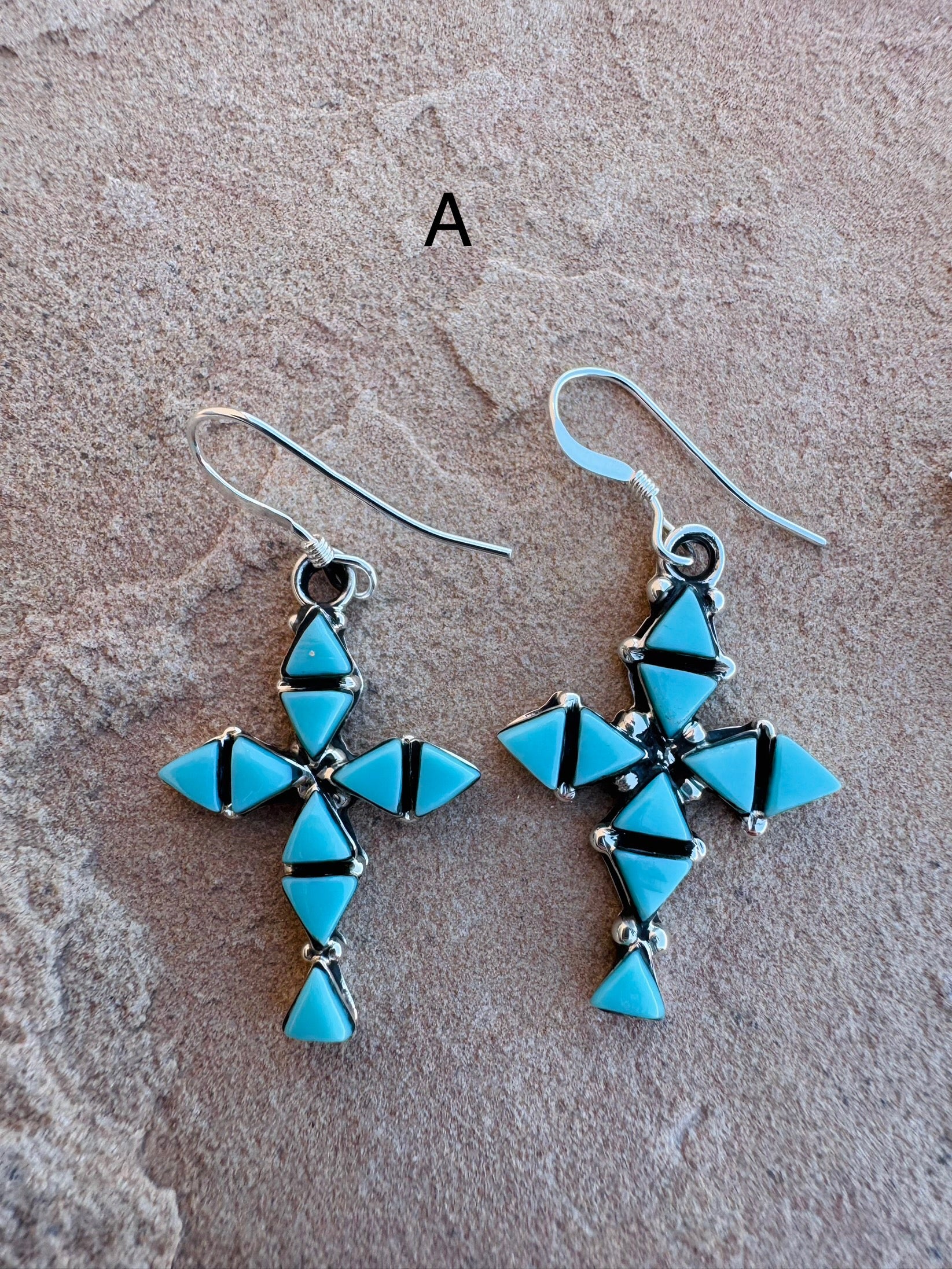 Triangular Turquoise Cross - Image 2