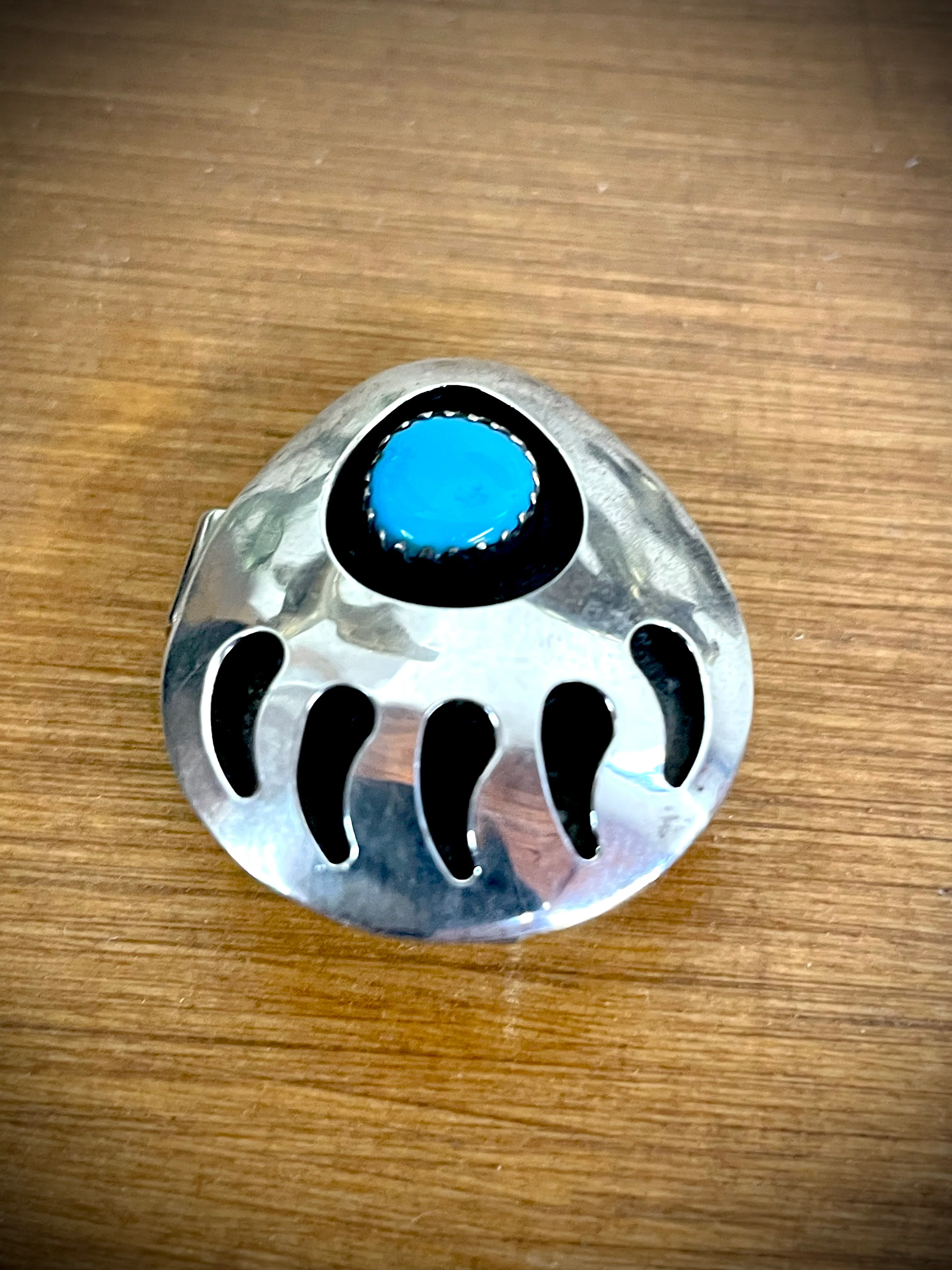 Turquoise Bear Claw Belt Buckle - Image 3