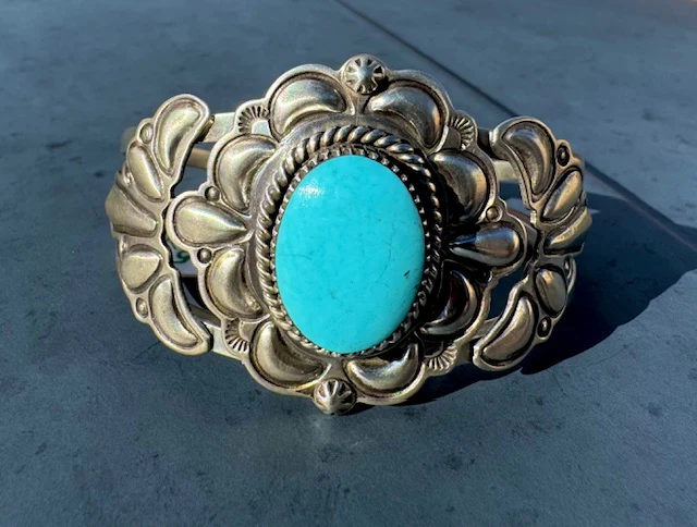 Turquoise Blossom Cuff - Image 2