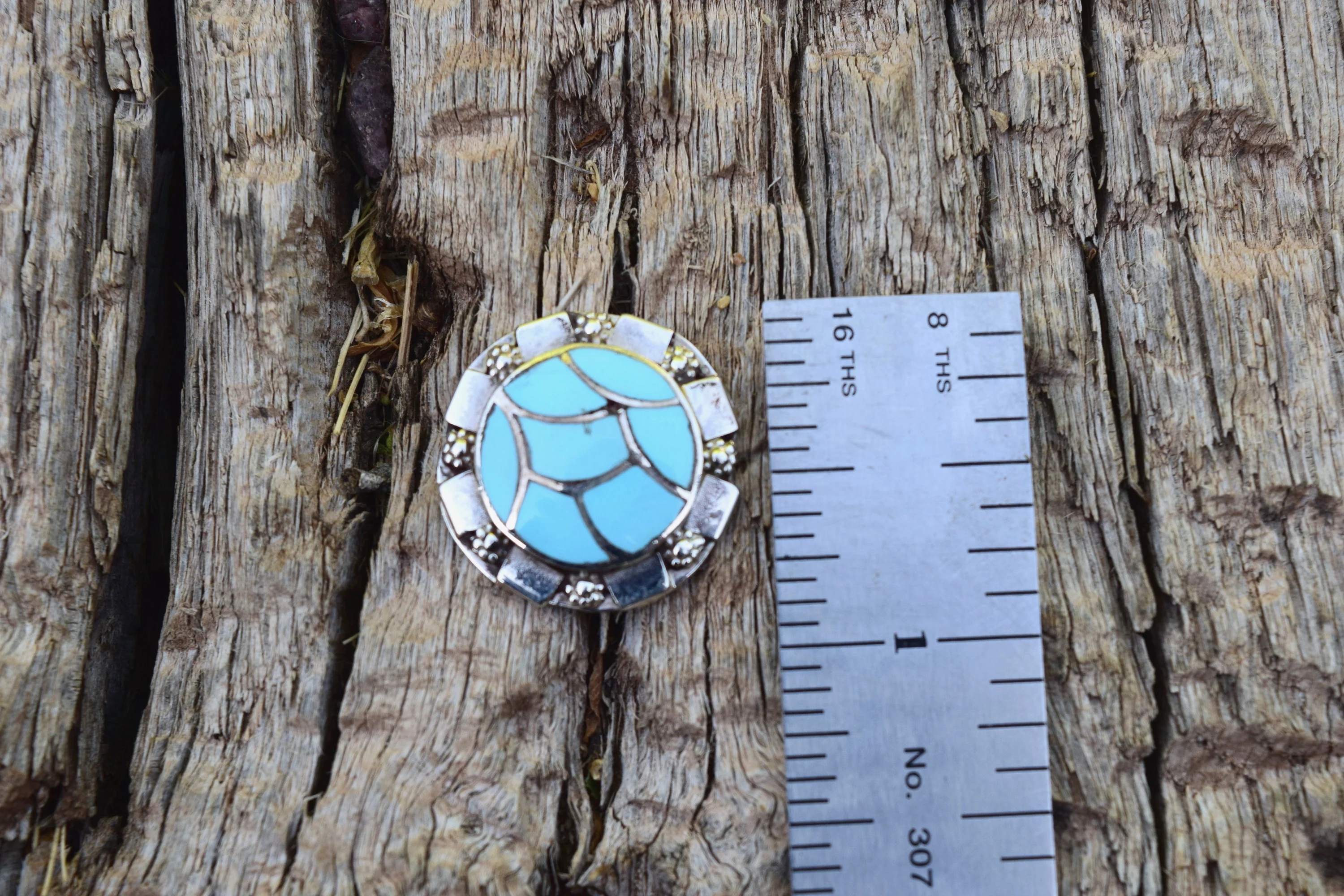 TURQUOISE CLUSTER INLAY EARRINGS FROM THE RODGERS COLLECTION - Image 2
