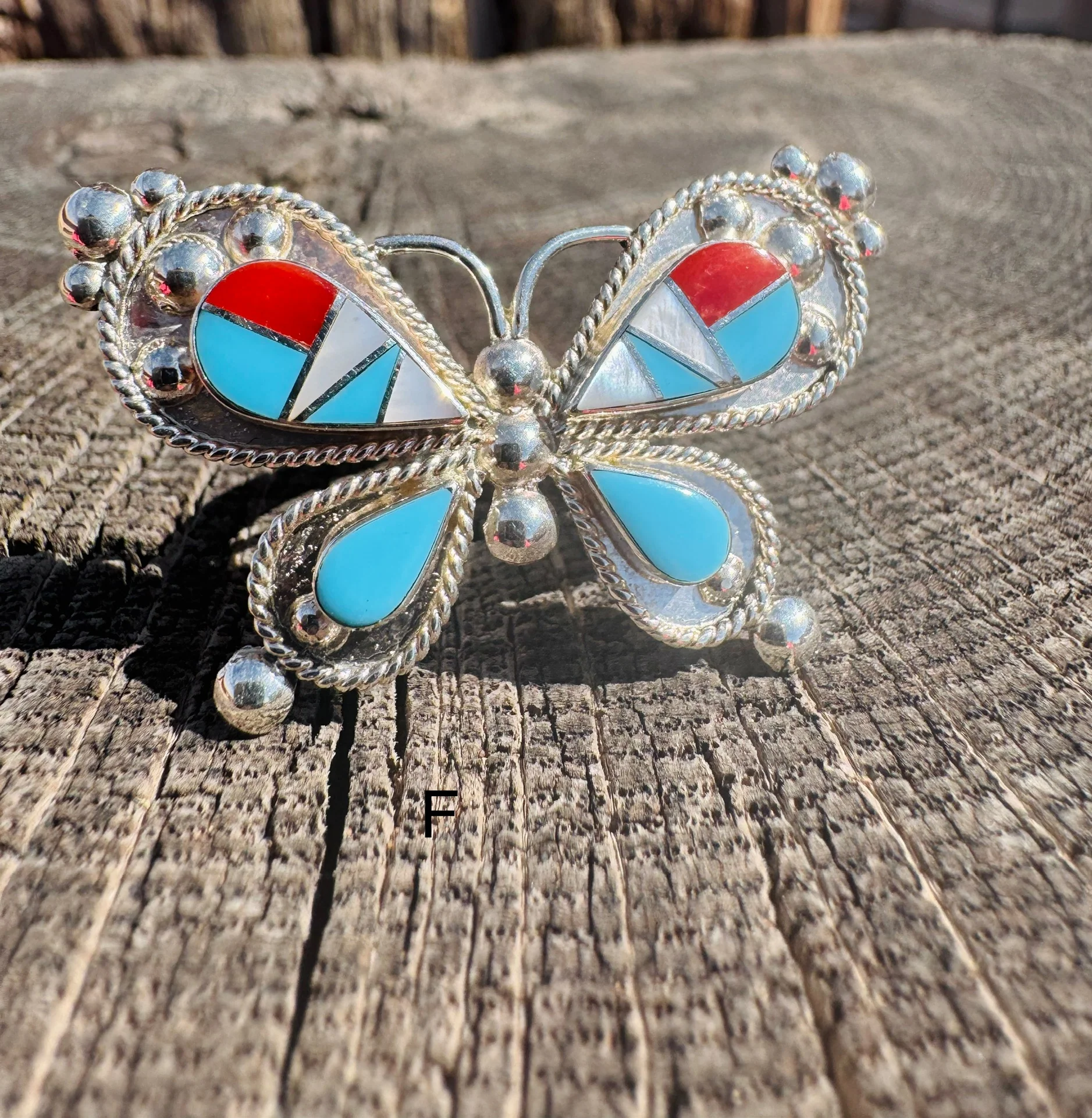 Twisted Silver Butterfly Ring - Image 11