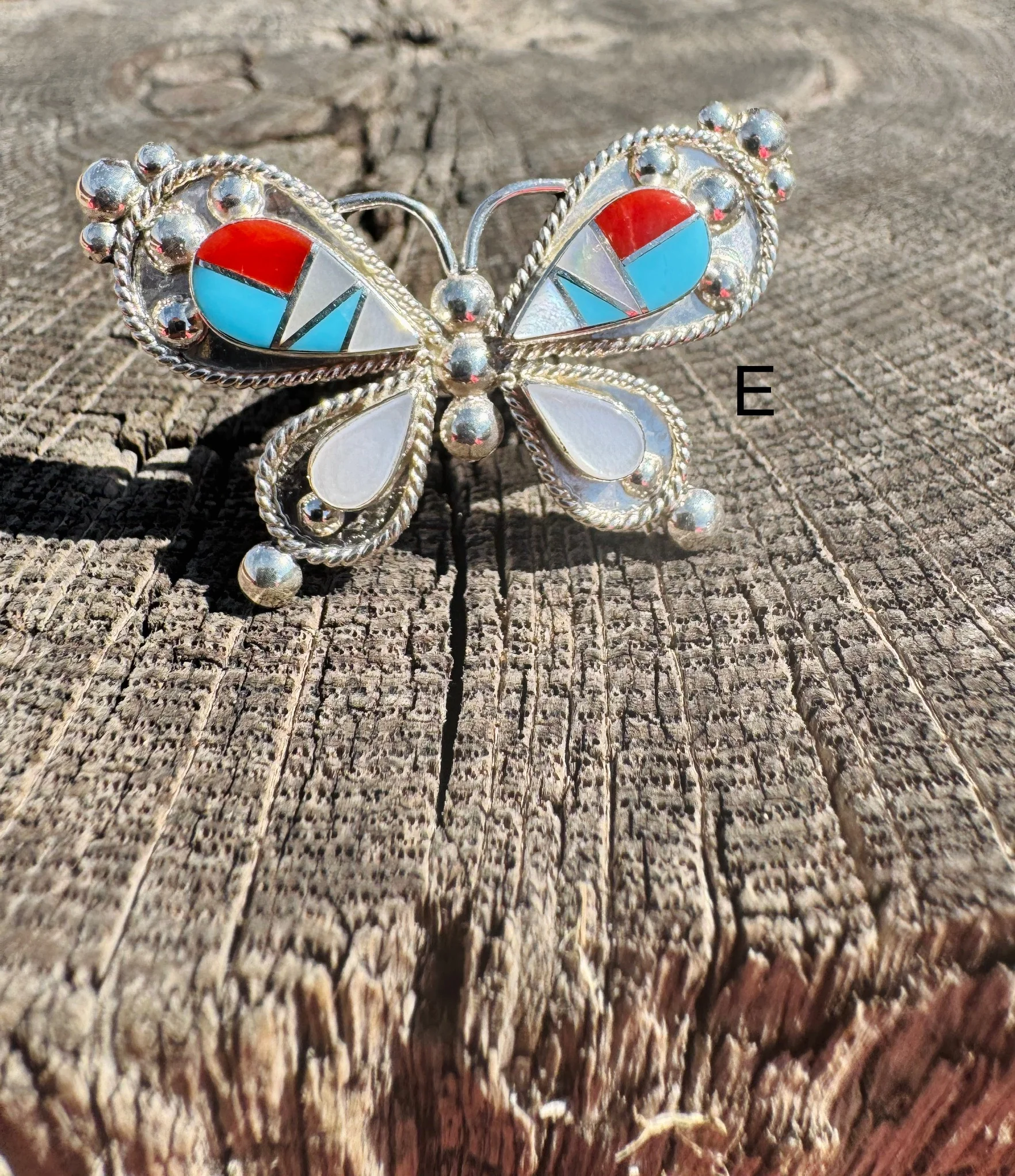 Twisted Silver Butterfly Ring - Image 12
