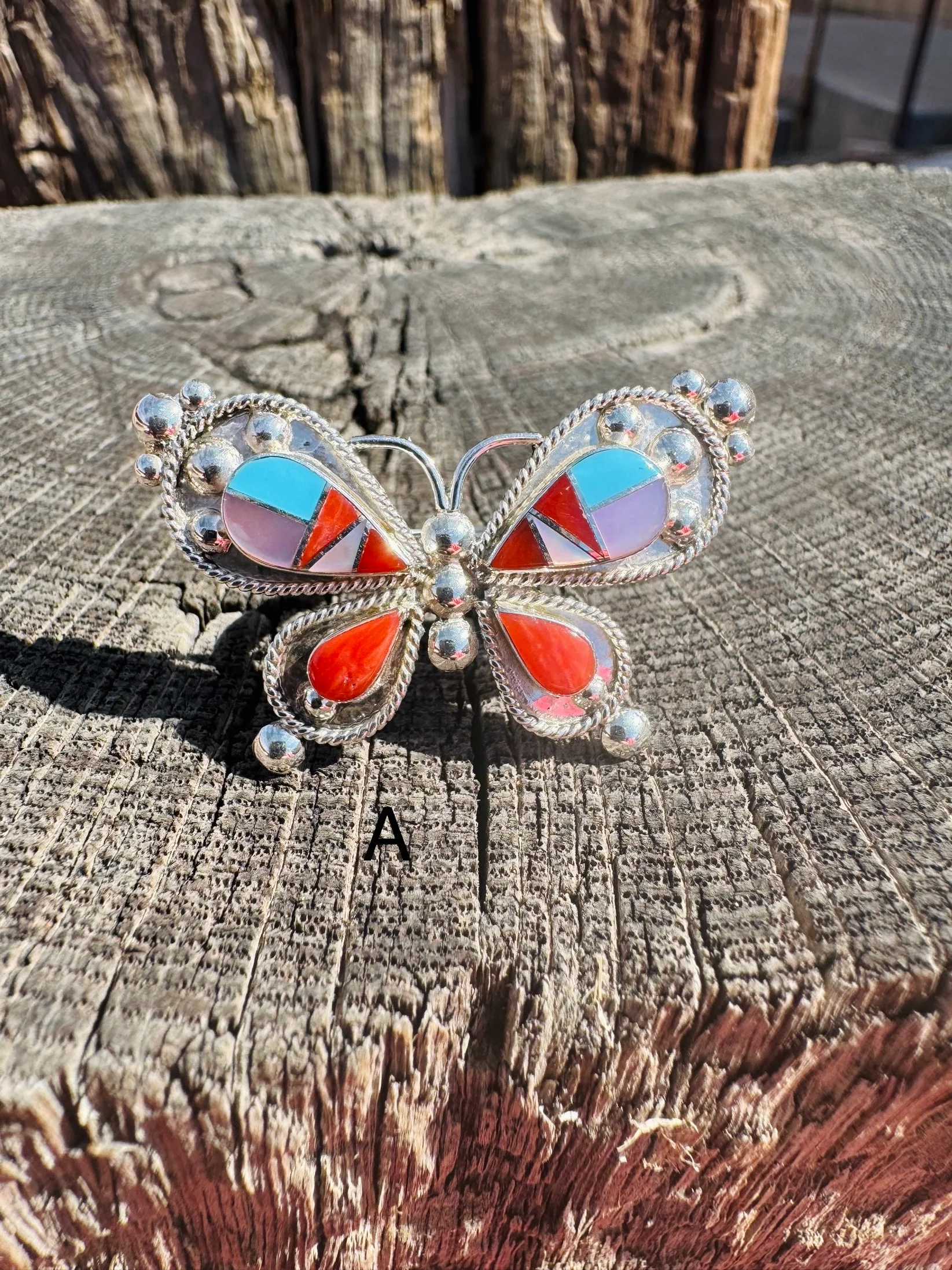 Twisted Silver Butterfly Ring - Image 3