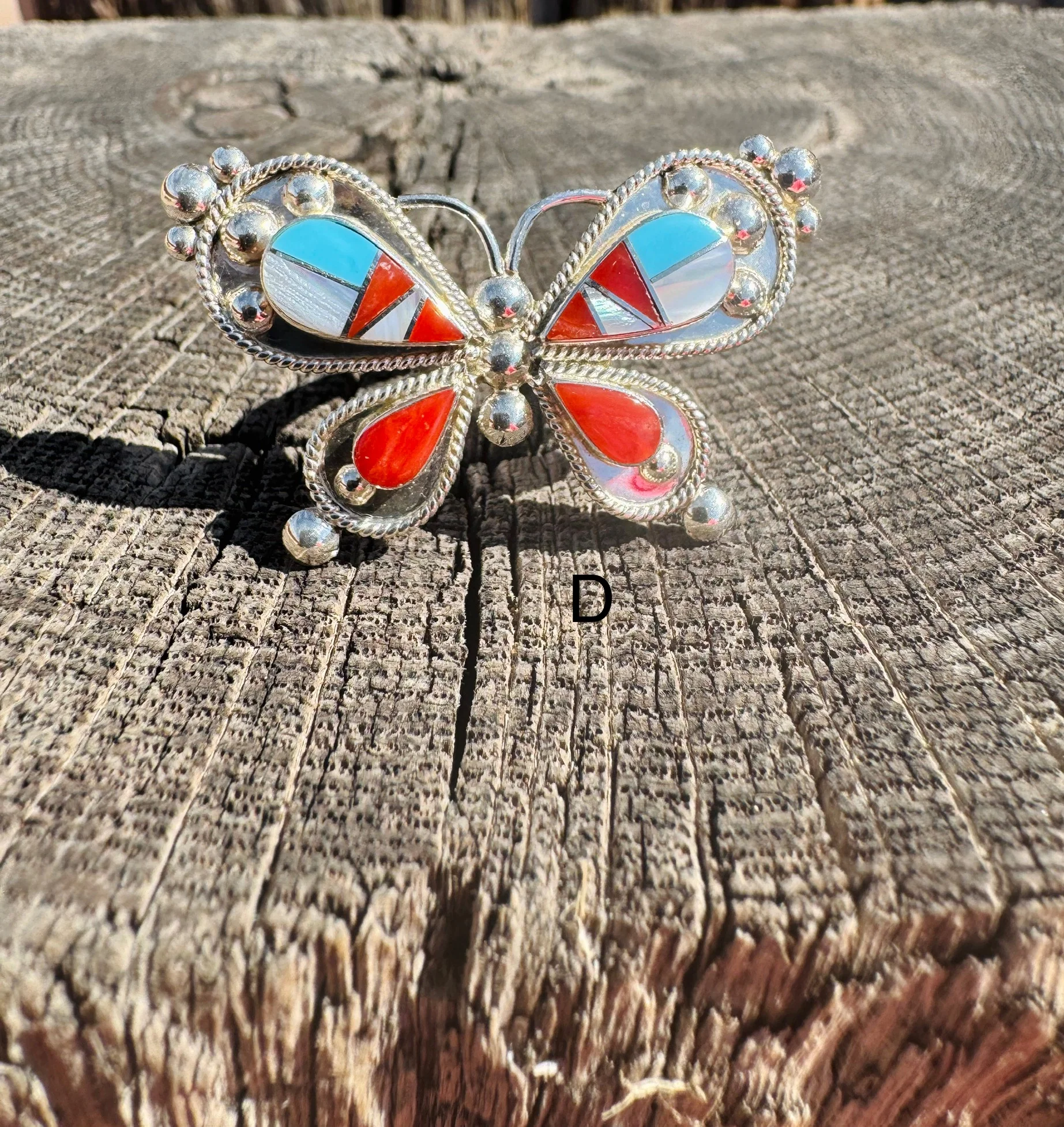 Twisted Silver Butterfly Ring - Image 6