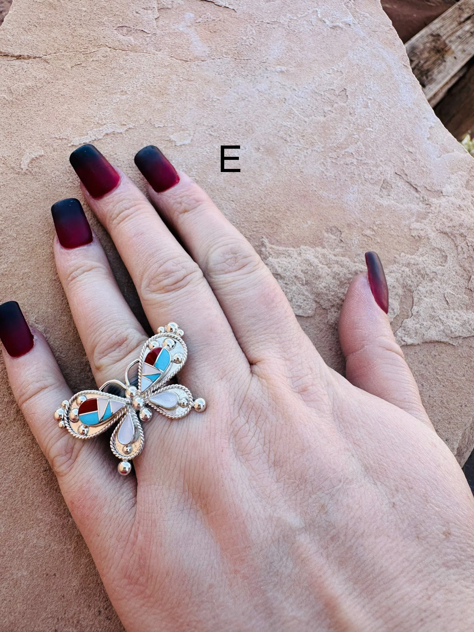 Twisted Silver Butterfly Ring - Image 8
