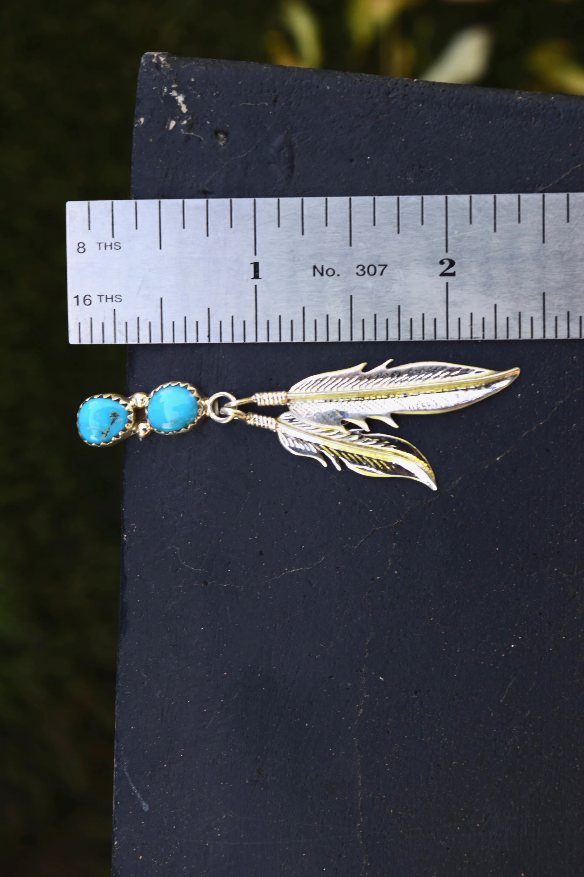 TWO STONE FEATHER DANGLE EARRINGS FROM THE RODGERS COLLECTION - Image 2