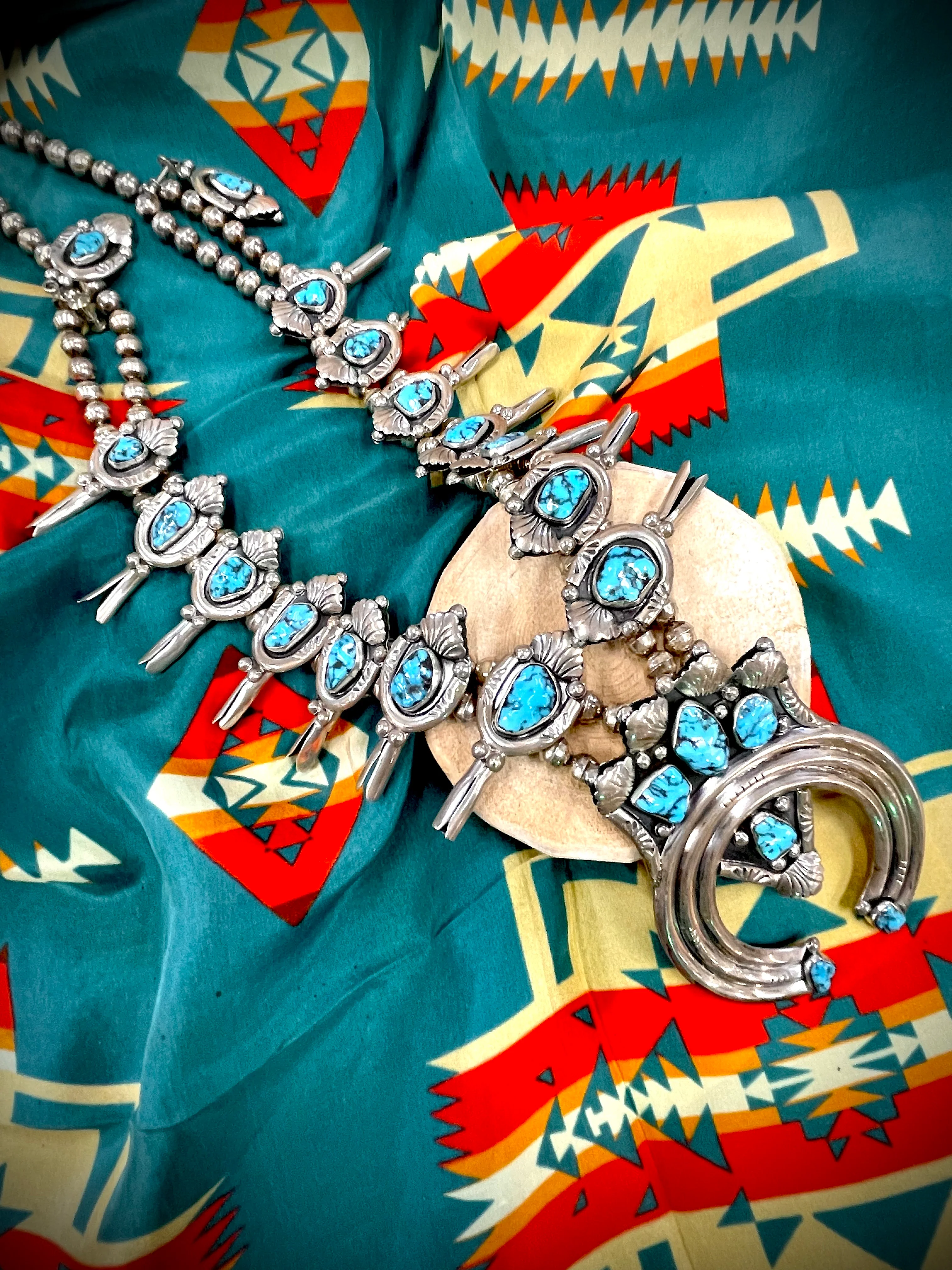 Vintage Navajo Ceremonial Squash Blossom - Image 3