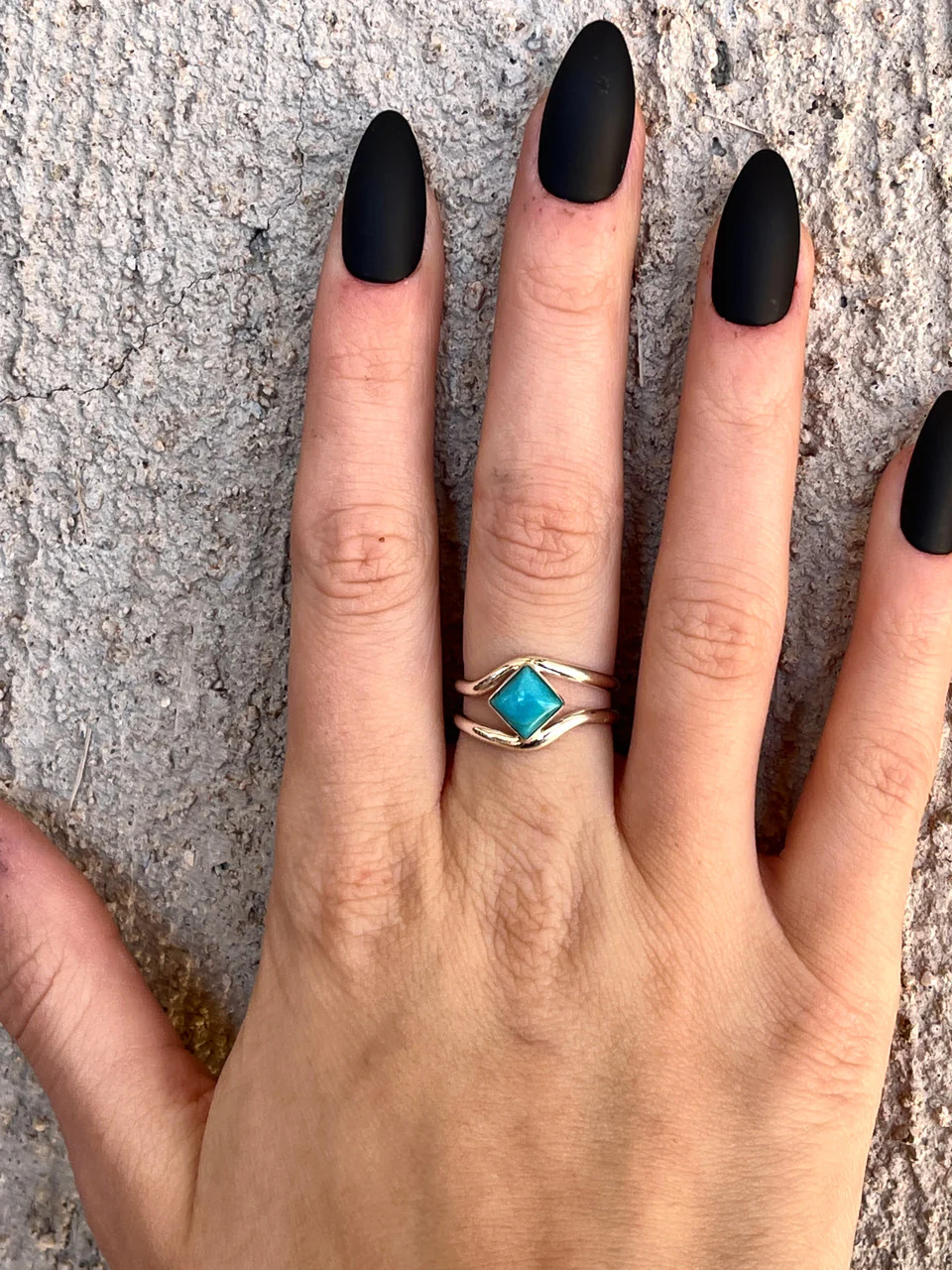 Wave Me in the Ocean Turquoise Ring - Image 2
