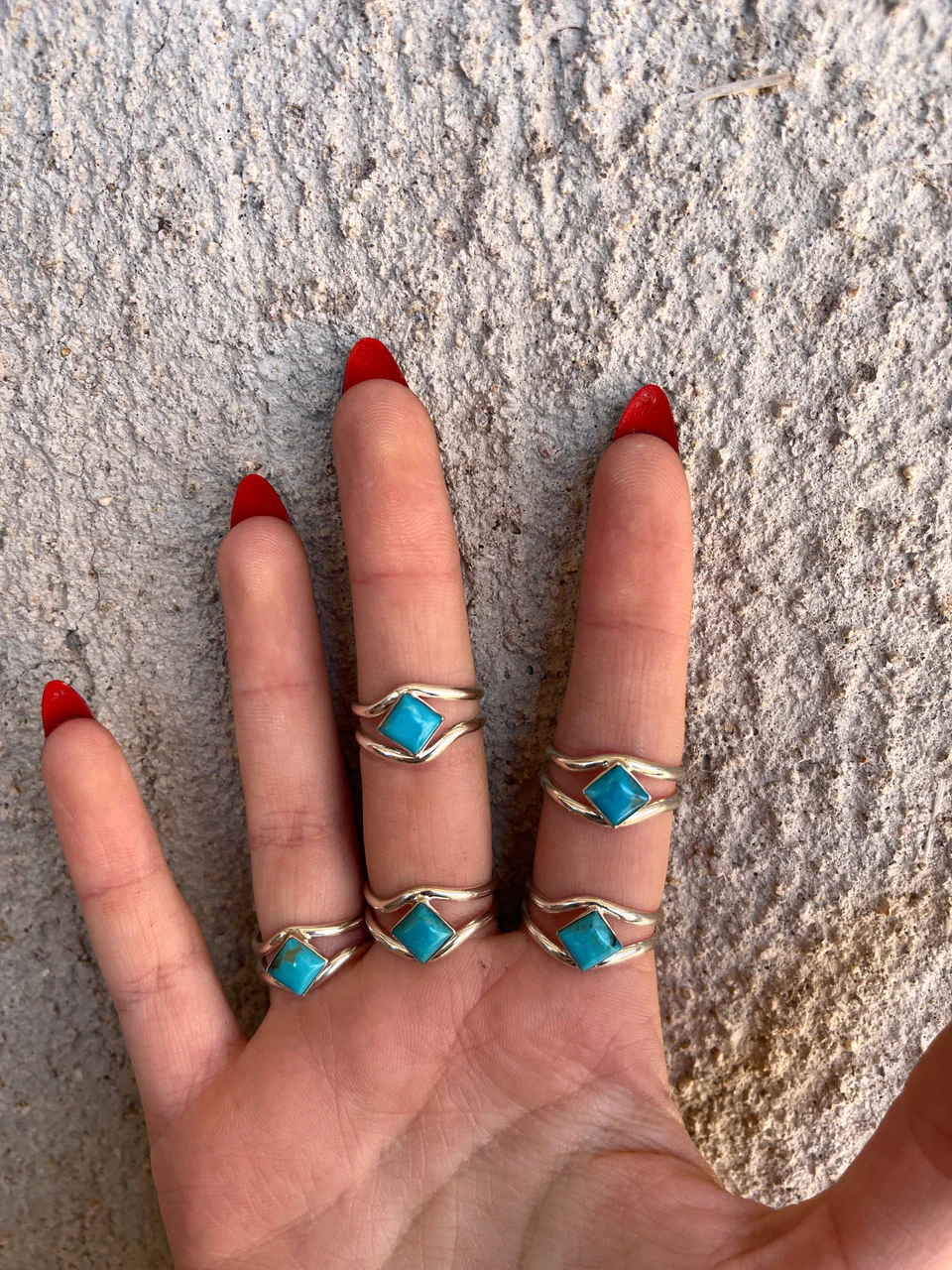Wave Me in the Ocean Turquoise Ring - Image 5