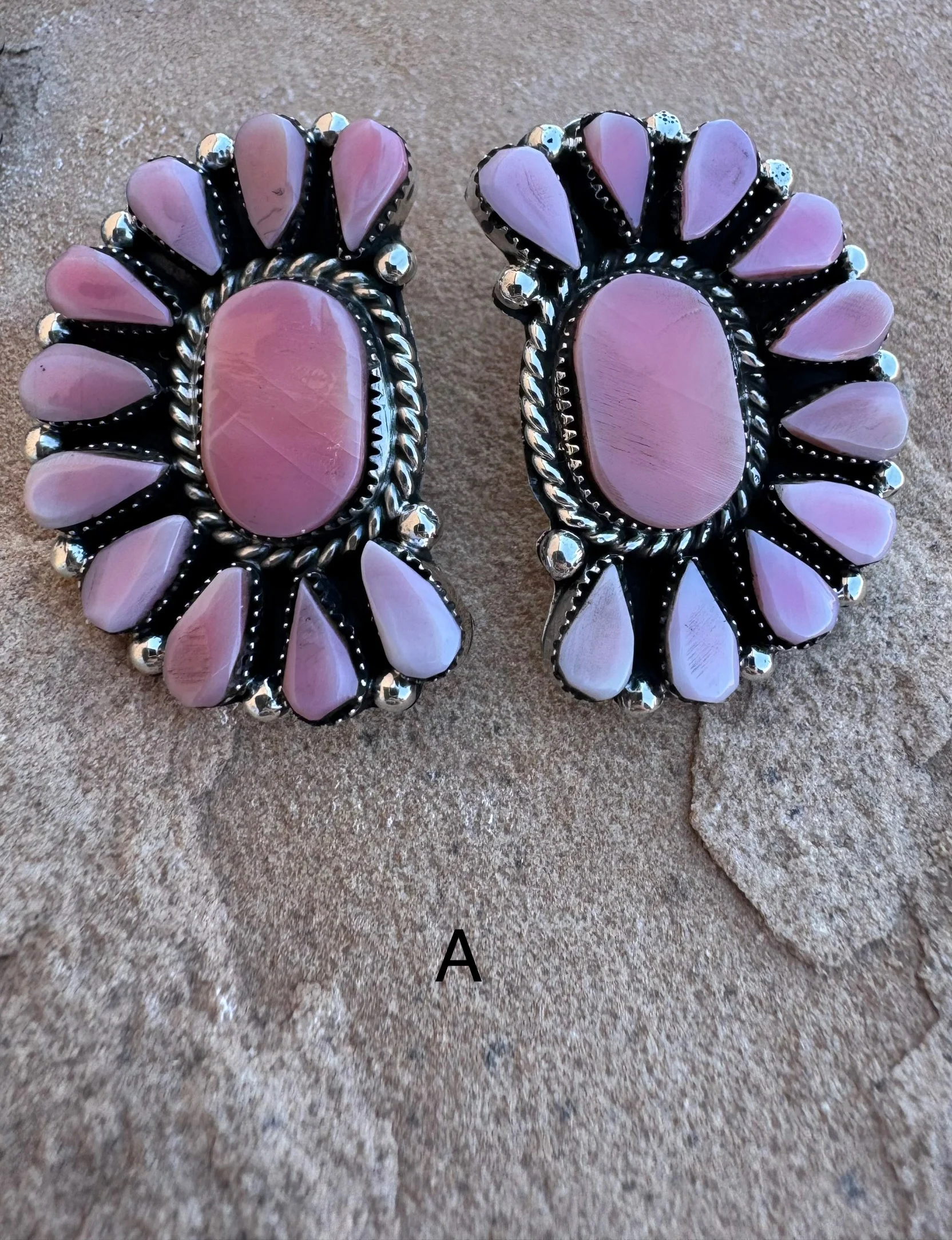 White Buffalo Cluster Earrings - Image 4