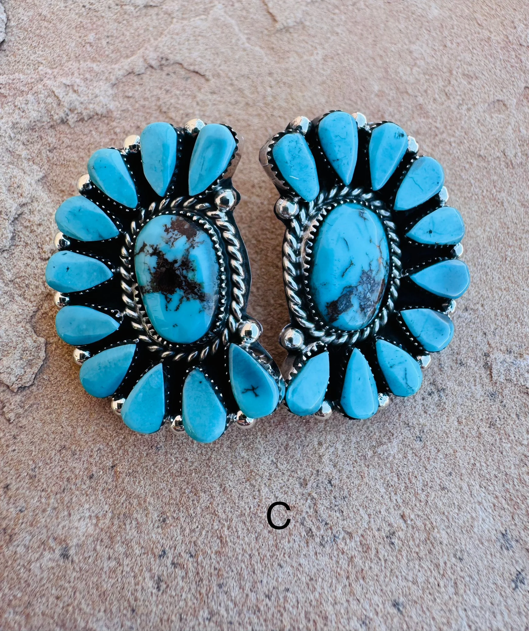 White Buffalo Cluster Earrings - Image 6