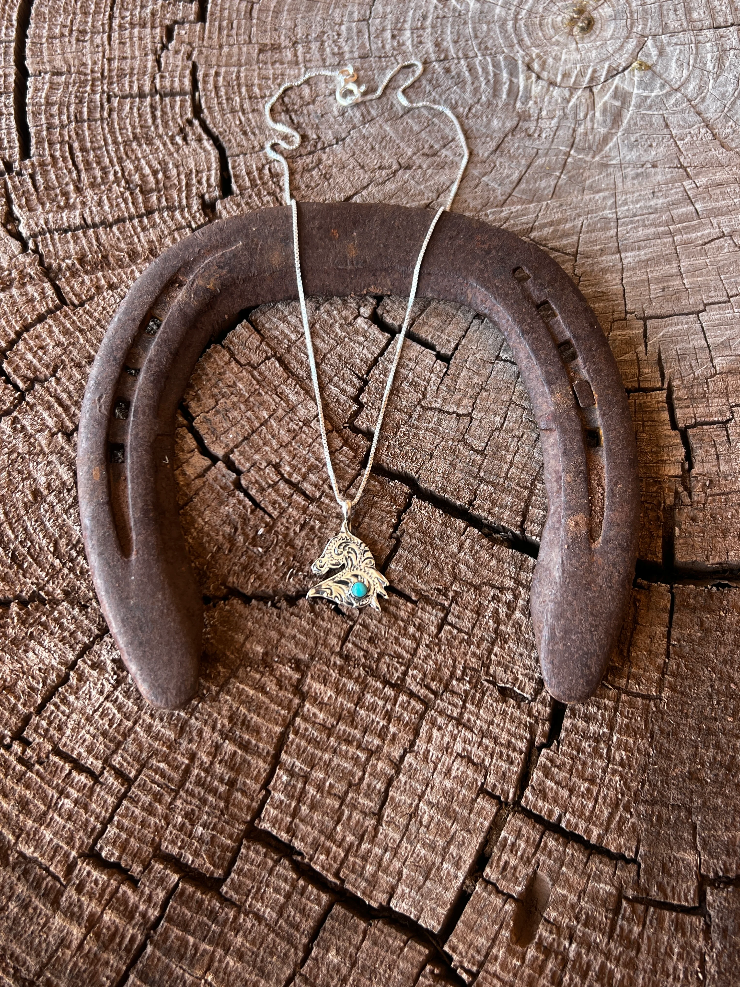 Yee Yee Engraved Horse Pendant - Image 4
