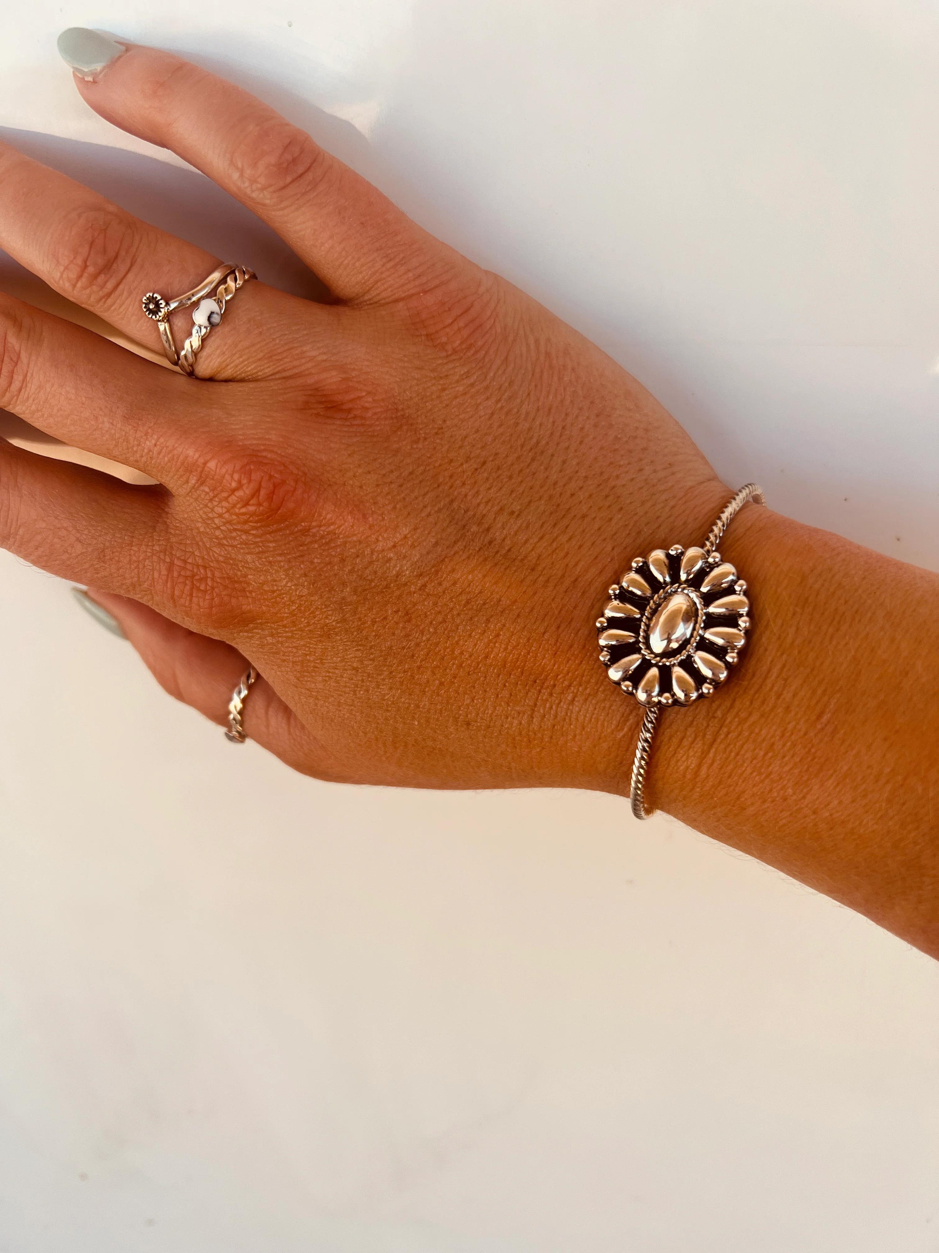 You need me! Cluster Sterling Silver Cuff - Image 3