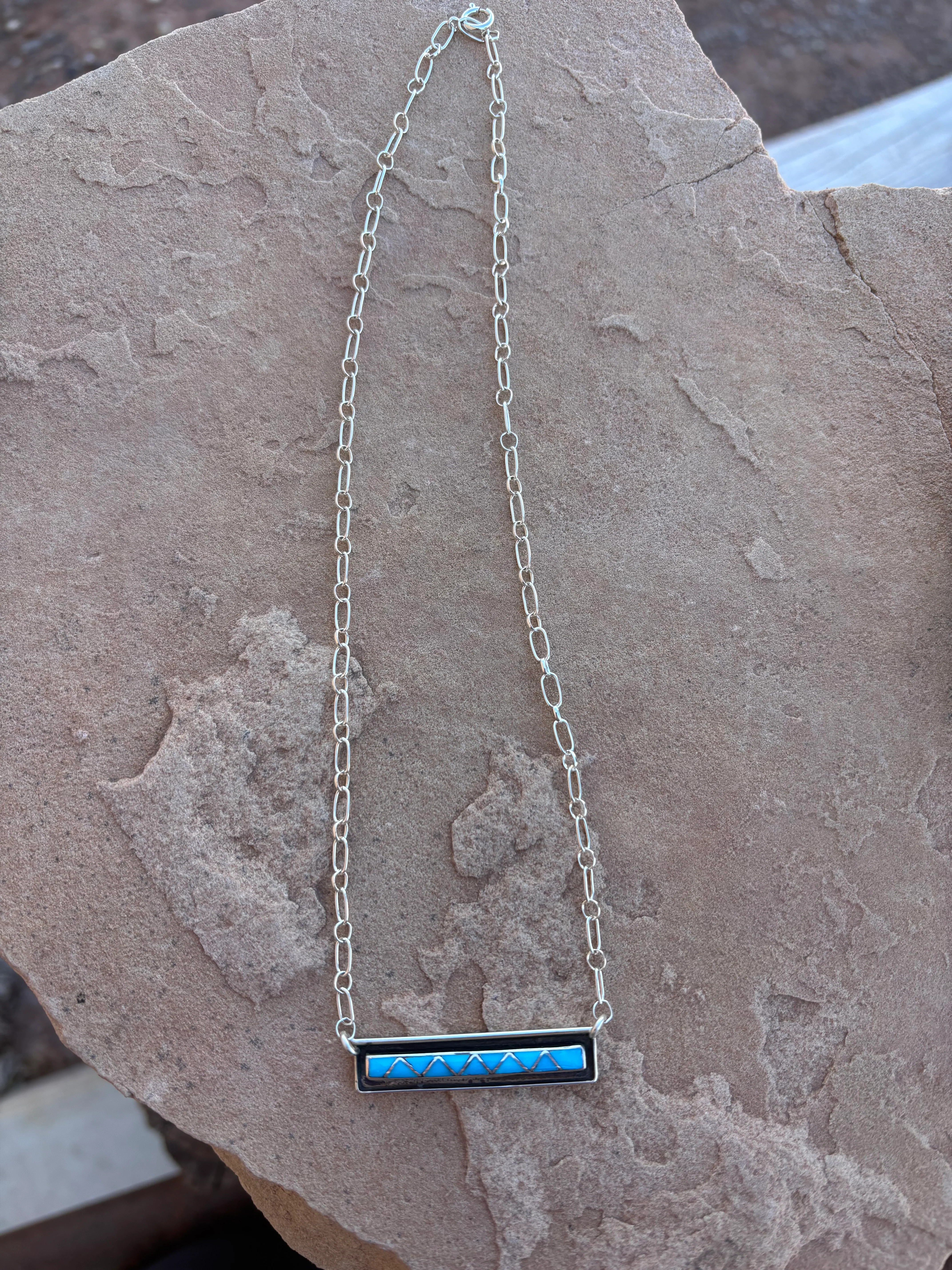 Zig Zag Bar Necklace - Image 2