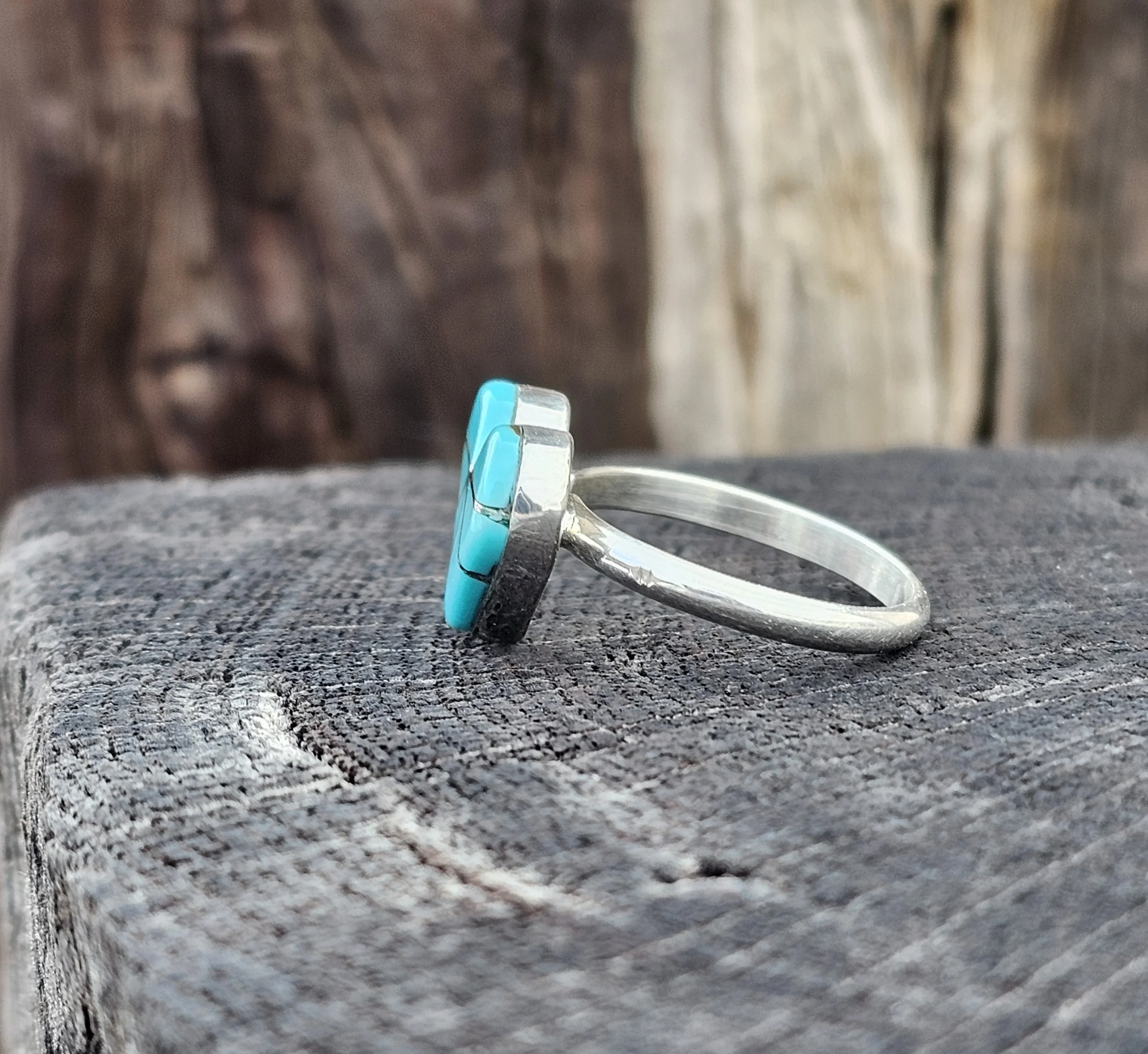 Zuni inlayed romance heart ring - Image 3