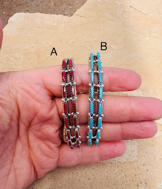 Zuni Stamped Double Row Cuff
