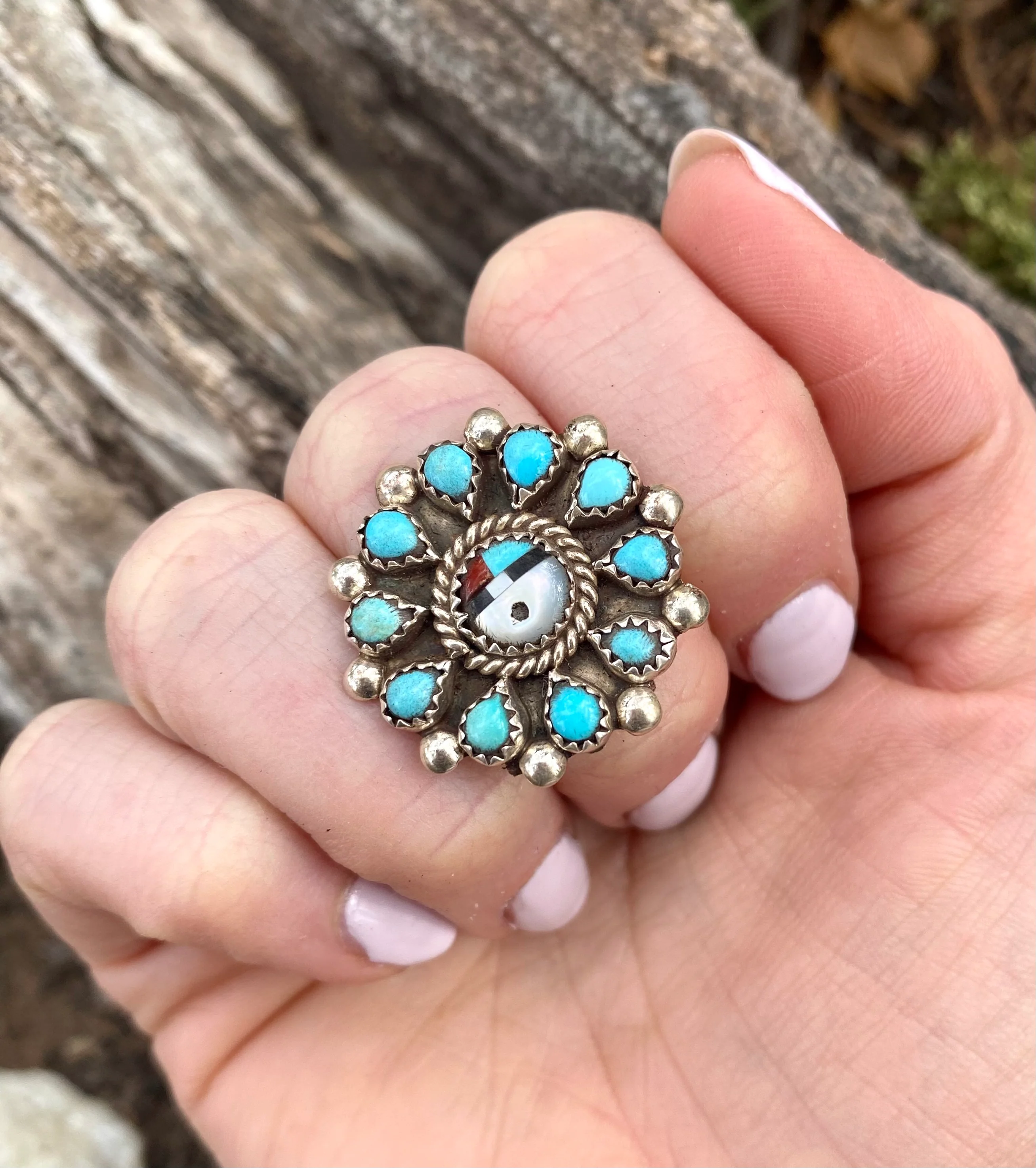 Zuni Sun Face Ring From The Rogers Collection - Image 3